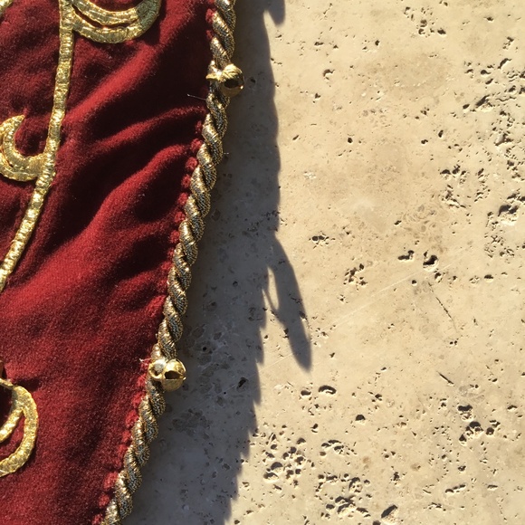 Sweet Dreams Red and Gold Holiday Stocking - Picture 4 of 7